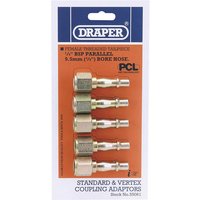 Draper PCL Air Line Coupling Screw Adaptor Female Thread 1/4" BSP Pack of 5 Draper PCL Air Line Coupling Screw Adaptor Female Thread 1/4" BSP Pack of 5