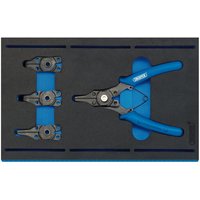 Draper 5 Piece Interchangeable Circlip Plier Set In Eva Insert Tray