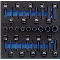 Draper 28 Piece 1/2" Drive Impact Torx Hex Socket Set In Eva Insert Tray 1/2" Draper 28 Piece 1/2" Drive Impact Torx Hex Socket Set In Eva Insert Tray 1/2"