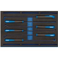 Draper Tools - Draper Long Reach Hook and Pick Set in 1/4 Drawer eva Insert Tray (6 Piece) (63494)