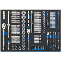 Draper 96 Piece 1/4" 3/8" 1/2" Drive Socket Set In Eva Insert Tray Combination Draper 96 Piece 1/4" 3/8" 1/2" Drive Socket Set In Eva Insert Tray Combination