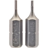 Draper Hex Screwdriver Bit Hex 1.5mm 25mm Pack of 2 Draper Hex Screwdriver Bit Hex 1.5mm 25mm Pack of 2