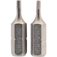 Draper Hex Screwdriver Bit Hex 2mm 25mm Pack of 2 Draper Hex Screwdriver Bit Hex 2mm 25mm Pack of 2