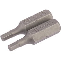 Draper Hex Screwdriver Bit Hex 3mm 25mm Pack of 2 Draper Hex Screwdriver Bit Hex 3mm 25mm Pack of 2