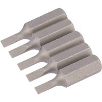 3mm 1/4 Hex. Plain Slot Insert Bit 25mm Long x 5 (63999) - Draper