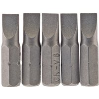 Draper Slotted Screwdriver Bit 6mm 25mm Pack of 5 Draper Slotted Screwdriver Bit 6mm 25mm Pack of 5