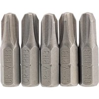 Draper Phillips Screwdriver Bit PH3 25mm Pack of 5 Draper Phillips Screwdriver Bit PH3 25mm Pack of 5