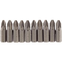 No.2 1/4 Hex. pz Type Insert Bit 25mm Long x 10 (64048) - Draper