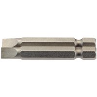 6mm 1/4 Hex. Plain Slot Insert Bit 50mm Long x 2 (64096) - Draper