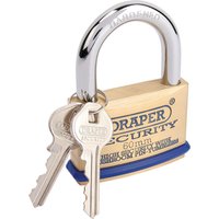 Draper Solid Brass Padlock 60mm Standard Draper Solid Brass Padlock 60mm Standard
