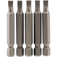 Draper Slotted Screwdriver Bit 4.5mm 50mm Pack of 5 Draper Slotted Screwdriver Bit 4.5mm 50mm Pack of 5