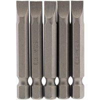 Draper Slotted Screwdriver Bit 6.5mm 50mm Pack of 5 Draper Slotted Screwdriver Bit 6.5mm 50mm Pack of 5