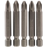Draper Phillips Screwdriver Bit PH2 50mm Pack of 5 Draper Phillips Screwdriver Bit PH2 50mm Pack of 5