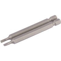 Draper Slotted Screwdriver Bit 3mm 75mm Pack of 2 Draper Slotted Screwdriver Bit 3mm 75mm Pack of 2