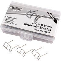 Draper Bent Castle Staples for Hot Staplers 0.8mm Pack of 50 Draper Bent Castle Staples for Hot Staplers 0.8mm Pack of 50