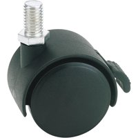 Draper 40mm Dia. Twin Nylon Castor with Brake - s.w.l 25Kg (65465)