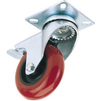 Draper Swivel Plate Fixing Polyurethane Wheeled Castor and Brake 75mm Draper Swivel Plate Fixing Polyurethane Wheeled Castor and Brake 75mm