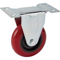 Draper Fixed Plate Fixing Polyurethane Wheeled Castor 75mm Draper Fixed Plate Fixing Polyurethane Wheeled Castor 75mm
