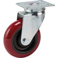 Draper Swivel Plate Fixing Polyurethane Wheeled Castor 100mm Draper Swivel Plate Fixing Polyurethane Wheeled Castor 100mm