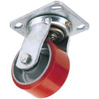 Draper - 100mm Dia. Swivel Plate Fixing Heavy Duty Polyurethane Wheel - s.w.l. 250Kg (65523)