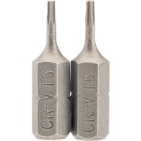 Draper Torx Screwdriver Bits T6 25mm Pack of 2 Draper Torx Screwdriver Bits T6 25mm Pack of 2