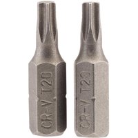 Draper Torx Screwdriver Bits T20 25mm Pack of 2 Draper Torx Screwdriver Bits T20 25mm Pack of 2