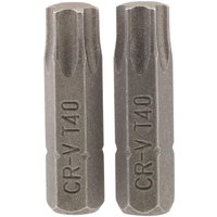 Draper T40 1/4 Hex. Draper TX-STAR&174 Insert Bit 25mm Long x 2 (66437)