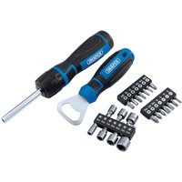 Draper 23 Piece Ratchet Screwdriver Set and Bottle Opener Draper 23 Piece Ratchet Screwdriver Set and Bottle Opener