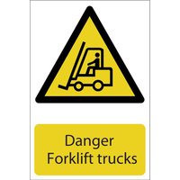 Draper Danger Forklift Trucks Sign 200mm 300mm Standard Draper Danger Forklift Trucks Sign 200mm 300mm Standard