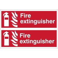 2 x 'Fire Extinguisher' Fire Equipment Sign (72444) - Draper