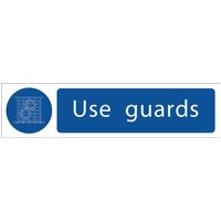 Draper Use Guards Sign 200mm 50mm Standard Draper Use Guards Sign 200mm 50mm Standard