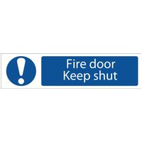 Draper Fire Door Keep Shut Sign 200mm 50mm Standard Draper Fire Door Keep Shut Sign 200mm 50mm Standard