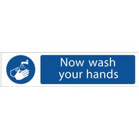 Draper Now Wash Your Hands Sign 200mm 50mm Standard Draper Now Wash Your Hands Sign 200mm 50mm Standard