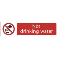 Draper Not Drinking Water Sign 200mm 50mm Standard Draper Not Drinking Water Sign 200mm 50mm Standard