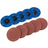 Draper 50mm Diameter Aluminium Oxide Sanding Disc 75mm 120g Pack of 10 Draper 50mm Diameter Aluminium Oxide Sanding Disc 75mm 120g Pack of 10