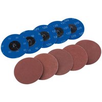 Draper 50mm Diameter Aluminium Oxide Sanding Disc 75mm Assorted Pack of 10 Draper 50mm Diameter Aluminium Oxide Sanding Disc 75mm Assorted Pack of 10