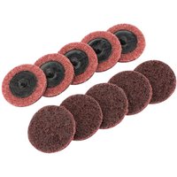 Draper Polycarbide Abrasive Pad Disc 50mm 50mm Medium Pack of 10 Draper Polycarbide Abrasive Pad Disc 50mm 50mm Medium Pack of 10