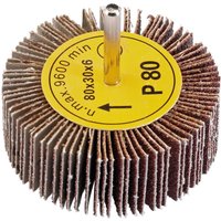 Draper 76467 Abrasive Flap Wheel (80mm x 30mm 80 Grit)