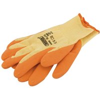 Draper Orange Heavy Duty Latex Coated Work Gloves Yellow / Orange L Draper Orange Heavy Duty Latex Coated Work Gloves Yellow / Orange L
