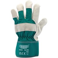 Draper Expert Fleece Lined Leather Garden Gloves Green XL Draper Expert Fleece Lined Leather Garden Gloves Green XL