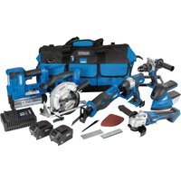 Draper D20 20v Cordless 7 Piece Jumbo Power Tool Kit 1 x 3ah & 1 x 5ah Li-ion Battery Charger Bag Draper D20 20v Cordless 7 Piece Jumbo Power Tool Kit 1 x 3ah & 1 x 5ah Li-ion Battery Charger Bag