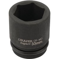 Draper Expert 3/4" Drive Hexagon Impact Socket Metric 3/4" 33mm Draper Expert 3/4" Drive Hexagon Impact Socket Metric 3/4" 33mm