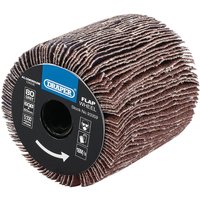 Draper Sanding Roller Flap Wheel 60mm 60mm 80g Draper Sanding Roller Flap Wheel 60mm 60mm 80g