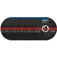 Draper Metal Cutting Discs – 115 x 1 x 22.23mm, Pack of 10, Suitable for Cutting Metal and Steel