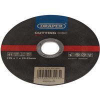 Draper Metal Cutting Disc 125mm 1mm 22mm Draper Metal Cutting Disc 125mm 1mm 22mm