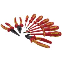 Draper 10 Piece XP1000 VDE Insulated Screwdriver and Pliers Set Draper 10 Piece XP1000 VDE Insulated Screwdriver and Pliers Set
