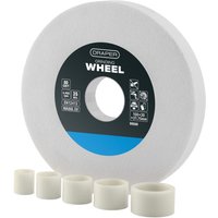 Draper - Aluminium Oxide Bench Grinding Wheel, 150 x 20mm, 80g, White (99569)