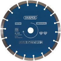 Draper Segmented Diamond Blade 230mm Pack of 1 Draper Segmented Diamond Blade 230mm Pack of 1