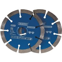 Draper Segmented Diamond Blade 115mm Pack of 2 Draper Segmented Diamond Blade 115mm Pack of 2