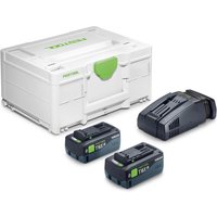 Festool SYS 18v TBX Energy Set with 2 x Tabless Batteries 8ah and Charger Kit